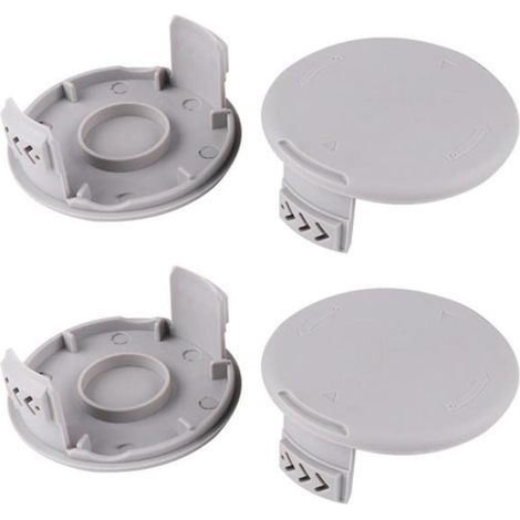 A set of 4 spool covers for brushcutters, compatible with the Ryobi One+ AC14RL3A cordless brushcutter. (1/5)