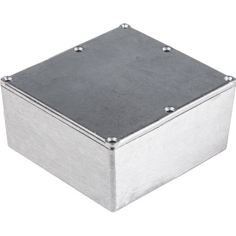 Boîtier RS PRO en Fonte d'aluminium, 190.1 x 190.1 x 66.5mm, Argent IP54, Blindé ( Prix pour 1 ) (1/3)