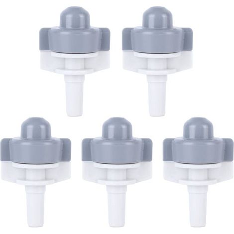 Lot de 5 buses de pulvérisation pour jardinage, arrosage, pulvérisation d'eau, pour pelouse, jardin, gris