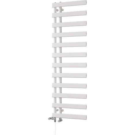 Agar - White Dual Fuel Towel Rail H1564mm x W500mm Standard (1/3)