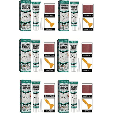 NICOLA 6-Tube Furniture and Tile Crack Repair Paste, Quick and Easy Crack Repair