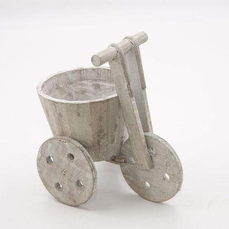 Vaso portafiori in legno, 13X18H20,5 cm (kit da 3) (1/2)