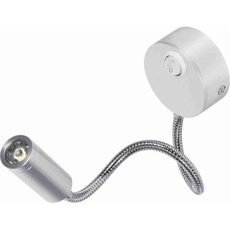 Lampe de lecture/étude LED blanc chaud 3W AC85-265V avec col de cygne et interrupteur marche/arrêt (3W blanc chaud) (1/5)