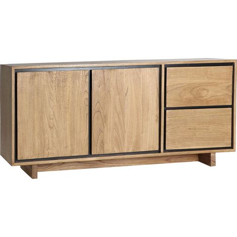 Buffet nordique en bois mindi finition chêne clair élégant - Chêne clair naturel (1/5)