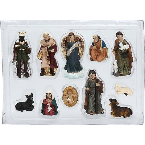 Ensemble de sculptures de la Nativité pour la maison, figurines religieuses décoratives, objets d'art, cadeaux-M (1/3)