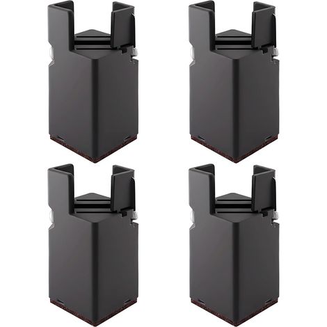 Rehausseur de table pour meubles, 10 cm noir, réglable pieds 3 à 6 (1/5)