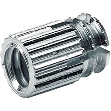 Manchon à expansion - Décor : Zingué - Diamètre perçage : 5 mm - Filetage : M4 - Longueur : 7,8 mm - Matériau : Acier - HETTICH (1/2)