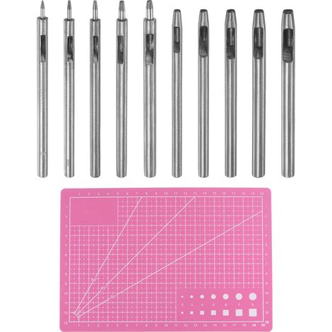 10pcs Cuir Trou Poinçon 0.5-5mm Inox Acier (1/5)