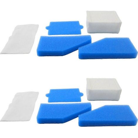 Ensemble de 2 filtres (5 pièces) compatible avec les aspirateurs Thomas Aqua+, alternative aux filtres Thomas. (1/5)