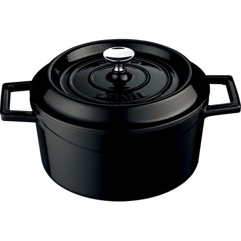 Cocotte Poêle à Frire LAVA en Fonte Noir - Ø 32 cm - Combisteel