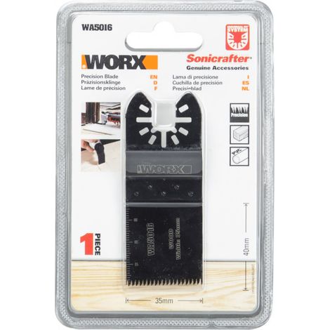 Lame de précision Worx WA5016 de 65 mm pour la découpe du bois, du plastique et du plâtre - Outil multifonction pour Sonicrafter