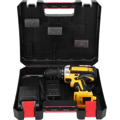 Perceuse visseuse sans fil lithium-ion 12V, électrique rechargeable à main, outil domestique multifonction, avec mandrin, chargeur UE 100-240V, pack accessoires (1/5)