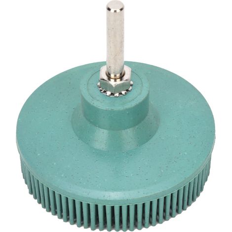 Disque à poils de 7,6 cm (3 pouces), brosse abrasive en caoutchouc émeri, meule de polissage verte (1/5)