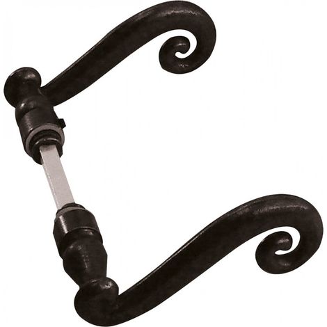 Poignée bequille double fer forgé carré de 7mm - DT2000