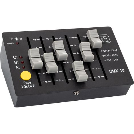 Controller Consolle DMX512 18 Canali Ricaricabile Nero (1/4)