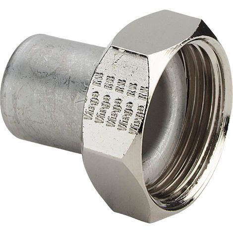 Viega Sanpress Inox-Raccordo a vite, d 28mm, G 11/4 ottone nichelato, acciaio inossidabile Modello 2364, 438210