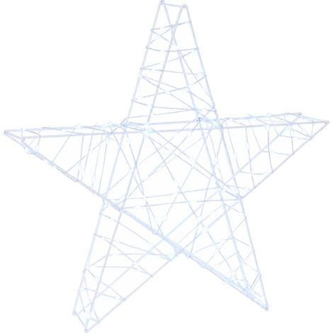 3D Christmas Star 120 LEDs Cold White 55 x 53.5 x 10 cm vidaXL (1/5)