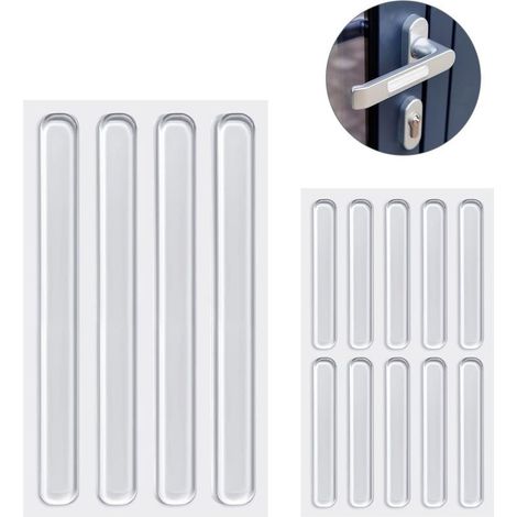 Lot de 14 patins de protection transparents en silicone pour meubles, anti bruit, pour portes d'armoires, cuisine, salle de bain et bureau (1/5)