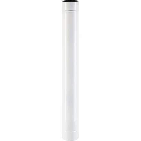 TUBO SMALTATO PER STUFE cm 100 ø 12 bianco  - EUROPROFIL