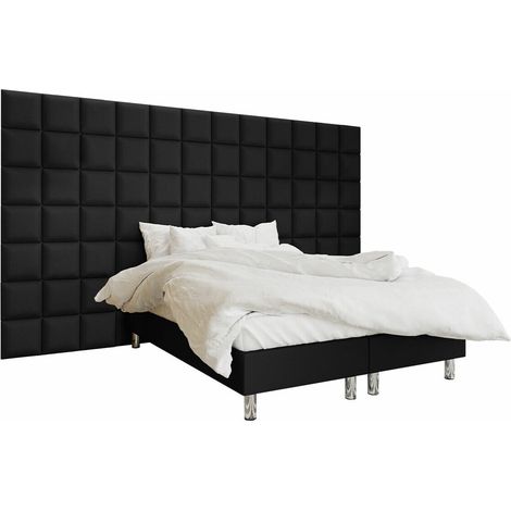 Lit boxspring Logan 102, Soft 011, Double, Continental, 180x200, Faux cuir, Disponible, 360x200x180cm (1/5)