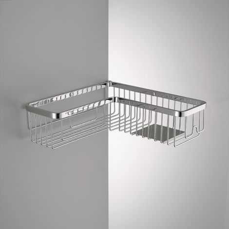 COLOMBO DESIGN Angolare semplice con ripiano inox cromato codice prod: B96140CR (1/3)