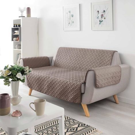 Douceur-dinterieur Lounge copripoltrona nocciola 179 cm