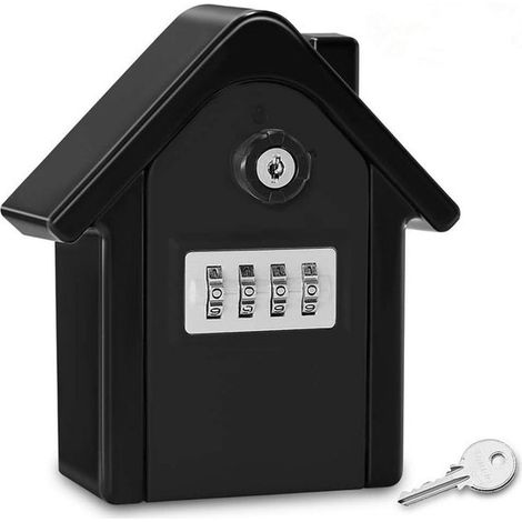 Caja fuerte mural para llaves con combinación de 4 dígitos para uso exterior. (1/5)