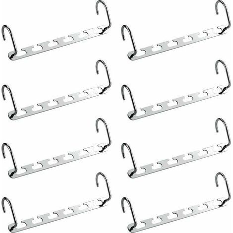 8Pcs Cintre Multiple Porte-Manteaux, Porte Cintres Gain de Place pour Dressing, Organisateur de Cintre Magique en Métal, Rangement de Chemises,Vestes,Vêtements dans Penderie,Placard,Armoire (1/5)