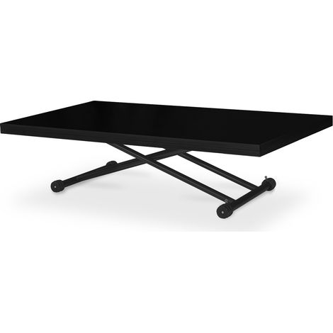 Table basse relevable Philadelphia XL Noir Carbone