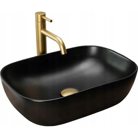 VASQUE À POSER REA LAVABO HESTIA BLACK MAT (1/4)