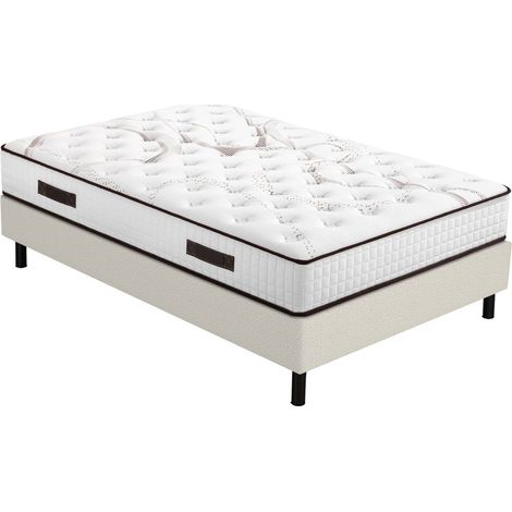 Matelas Myriade + sommier Newkit - 140x190 - Mousse - Hauteur 23 cm - Soutien medium (1/5)