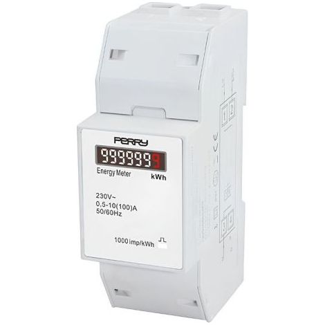 PERRY Contatore di energia monofase 2 DIN - 1SDSD05CEM/2