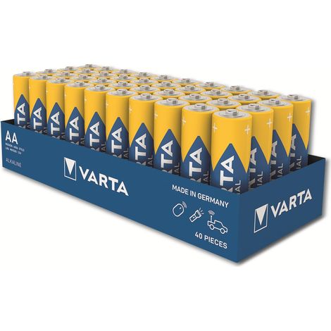 VARTA Batterie Alkaline, Mignon, AA, LR06, 1.5V, Industrial Pro, 40 Stück