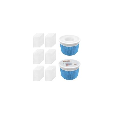 Chaussettes Skimmer pour Piscine 30 Pcs Chaussette Filtre Piscine Filtre Skimmer Piscine Pool Skimmer Socks Prefiltre Skimmer Élastique Chaussettes (1/5)