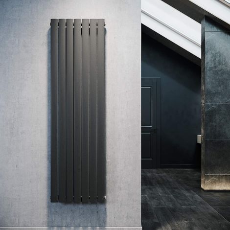 SONNI Paneelheizkörper Vertikal 1800 x 539 mm Einlagig Antrazit Mittelanschluss Badheizkörper Heizkoerper Vertikal Design Flach Heizkörper (1/5)