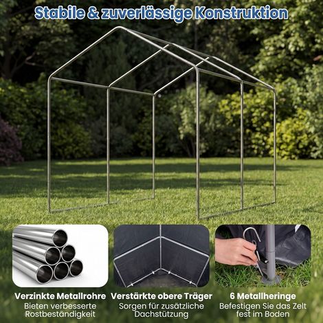 Heavy-Duty Portable Storage Shed with Roll-up Zipper Door-L (1/5)