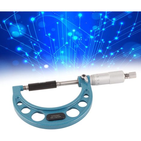 Micromètre extérieur en acier inoxydable 50-75mm, précision 0.01mm pour mesure d'épaisseur avec clé (1/5)