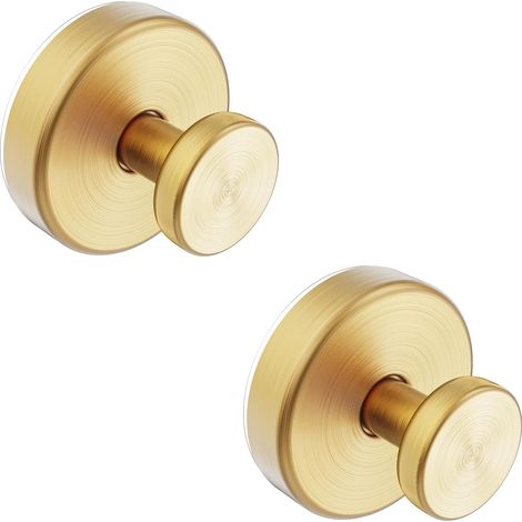 Ganci per doccia con ventose, ganci per asciugamani da finestra del bagno, ganci per accappatoi – confezione da 2, oro (1/5)