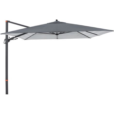 Doppler Pendelschirm "myZone" 320 x 240 cm, Blockstreifen anthrazit, Bezug aus 100 % Polyester, Gestell aus Aluminium, Gewicht 28,8 kg (1/5)