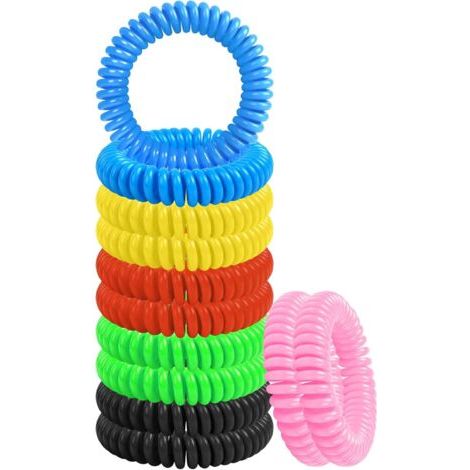 Lot de 12 bracelets anti-moustiques, bracelets anti-moustiques étanches, cuir réglable et EVA, bracelets naturels sans DEET pour adultes, enfants et bébés, protection anti-insectes 300 heures (1/5)