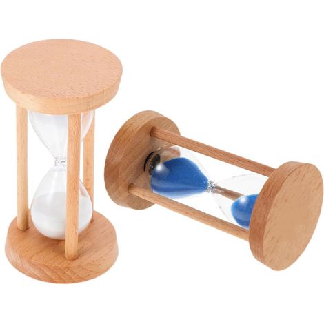 Minuteur de Sablier en Bois et Verre, Lot 2 à Trois Colonnes (1/5)