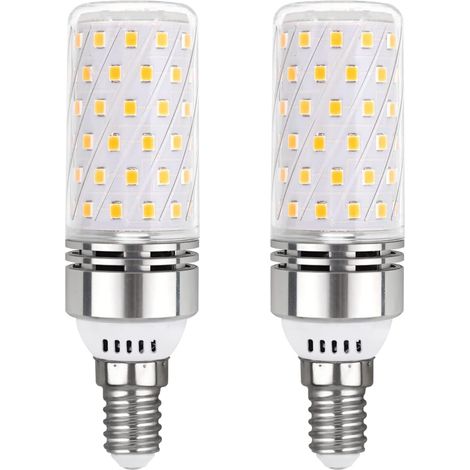 Ampoule LED E14 12W Blanc Froid 6000K 1450LM, 84 LEDs, Lampe Halogène E14 100W Équivalent, AC 230V, Ampoule LED Mais E14 Froid pour Cuisine Maison, non-dimmable, 2PCS [Classe énergétique E]