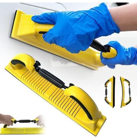 Ponceuse à Main Professionnelle, Outil de Ponçage Manuel, pour Bandes Abrasives 70 x 400 mm, Parfait pour le Polissage et le Meulage (1/4)