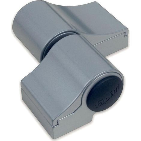 Paumelle en applique pour porte d'entrée type Loira+ 2 lames axe de rotation à 20 mm entraxe 67 mm sans fixation gris alu anodisé - FAPIM