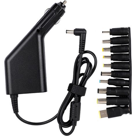 Chargeur voiture multifonction 90W avec port USB et 10 adaptateurs compatibles DELL (1/5)