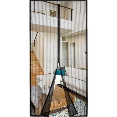 Magnetischer Türvorhang – PVC – 100 x 220 cm – Klettverschluss – Weiß (1/4)