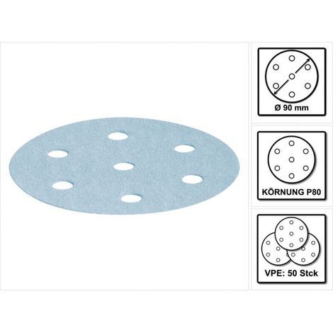 497365 Festool Accessoires de ponçage Granat D90 P80 GR/50 - 497365 Festool Accessoires de ponçage Granat D90 P80 GR/50 (1/5)