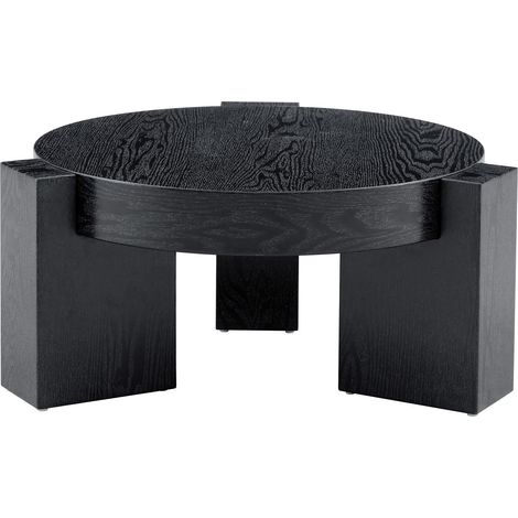 [Trennbares Couchtisch-Set] – Transparente graue Glasplatte kombiniert mit MDF-Stützen in schwarzer Holzoptik. Zerlegbares Design für flexible Raumnutzung, anpassbar an Wohnzimmer-Szenarien. (1/4)
