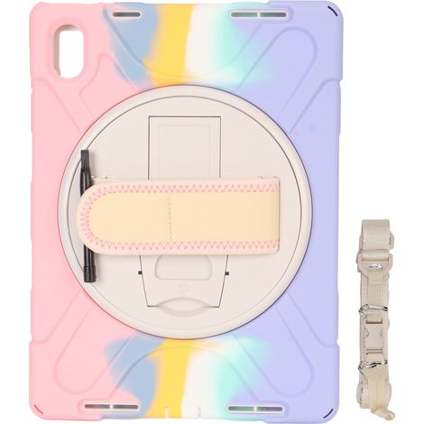 Coque de Protection Rigide pour Tablette Anti-Choc avec Support et Sangle Épaule, Compatible iPad 10e Génération 2022, Rose Coloré (1/5)