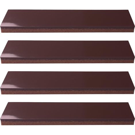 4X Patin silicone autocollant antidérapant antivibration 17x75 mm Pied Meuble Ménager Electronique Adhésif, Marron (1/3)